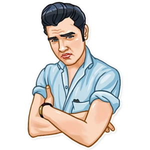 Elvis skeptical look