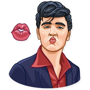 Elvis Blowing a Kiss