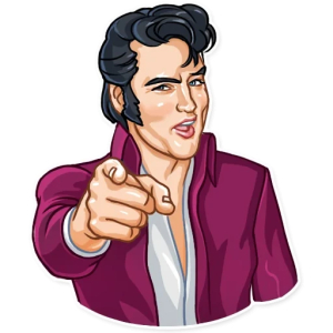 Elvis pointing at you
