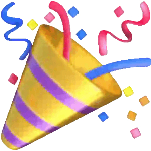 Party popper celebration