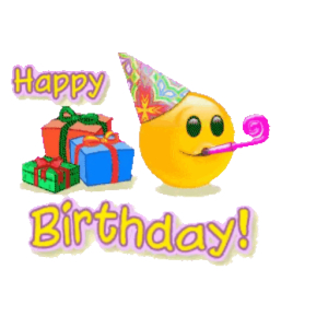 Birthday emoji celebration