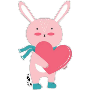 Bunny with big heart