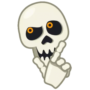 Peace out skeleton