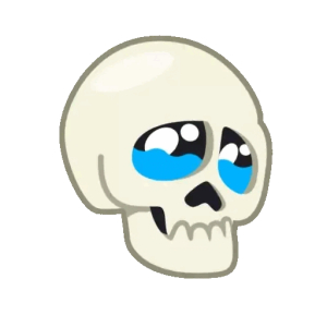 Sad skull eyes