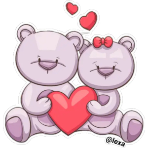 Bear couple in love