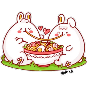Bunny noodle love