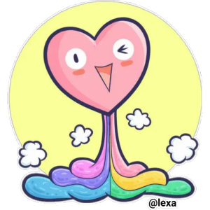 Heart explosion PNG Sticker for WhatsApp