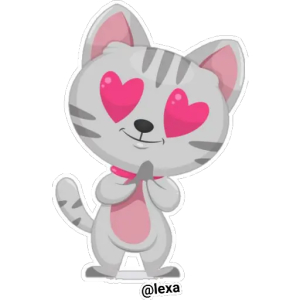 Love-struck kitty