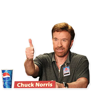 Chuck Norris Thumbs up approval