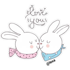 Bunny love kiss