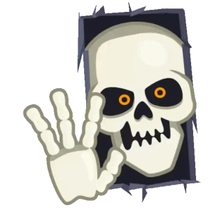 Spooky skeleton wave
