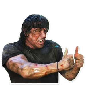 Sylvester Stallone Double thumbs up