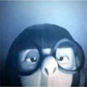 Bored glasses stare