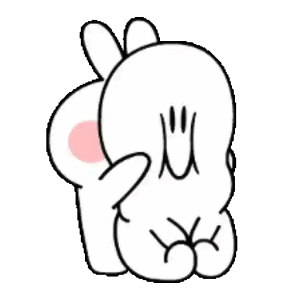 Shy bunny hides