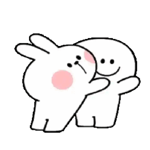 Warm hug moment