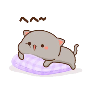 Playful cat lounging