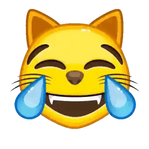 Laughing cat emoji