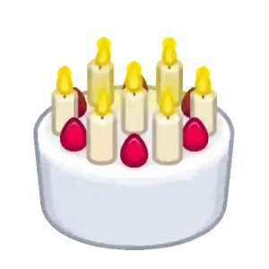 Birthday cake with candles