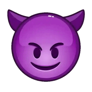 Playful Smirk with Devil Horns