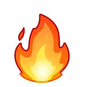 Literal fire emoji