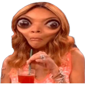 Sipping tea with a side-eye