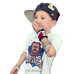 Kid covering mouth in shock