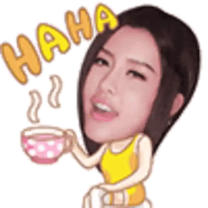 Laughing over coffee
