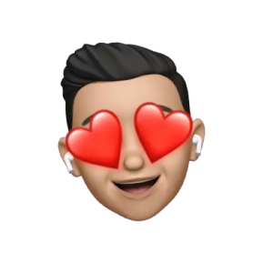 Heart eyes emoji face