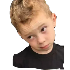 Skeptical kid reaction