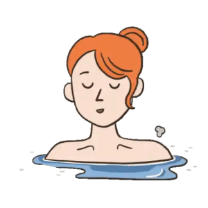 Relaxing in a Hot Bath