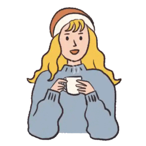 Cozy coffee moment