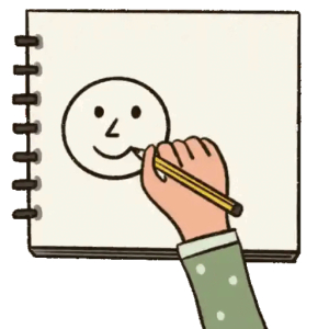 Drawing a happy face