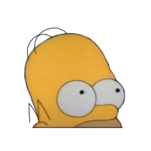 Homer backing away slowly