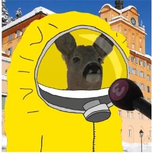 Deer in a Hazmat Suit