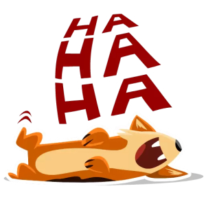 Rolling with Laughter Dog