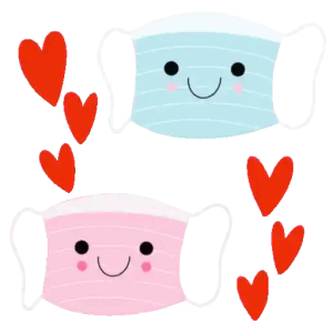 Smiling Masks with Hearts