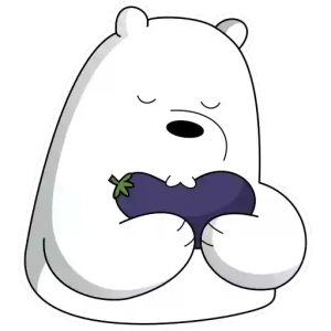 Bear hugging an eggplant