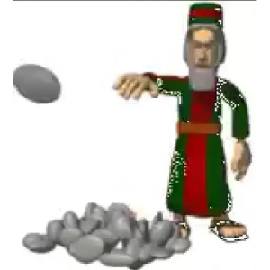 Throwing stones animation