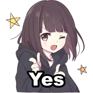 Winking Yes Girl