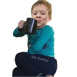 Sipping tea like nothing's wrong