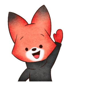 Waving fox hello