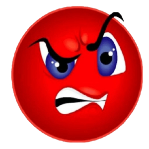 Fuming red emoji