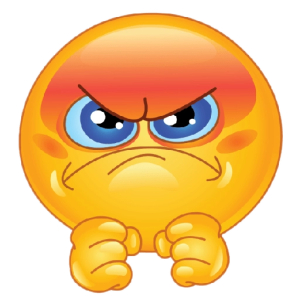 Fuming mad face