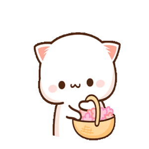 Adorable Kitty with Flowers