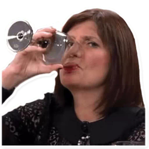 Sipping wine while judging
