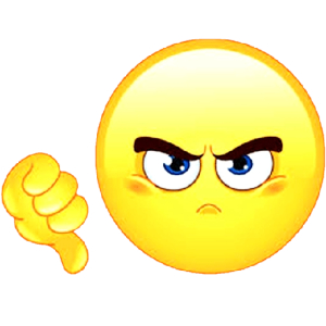 Not impressed thumbs down