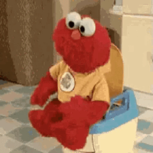Elmo on the potty