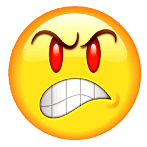 Furious Emoji Face