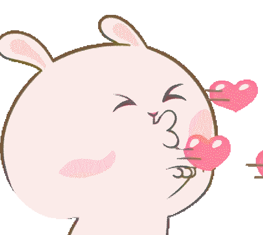 Cute Bunny Blowing Kisses