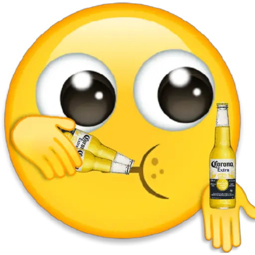 Emoji with Beer Bottles